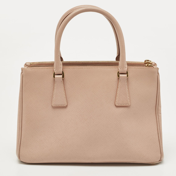 PRADA Beige Saffiano Lux Leather Small Galleria Tote - Picture 4 of 8